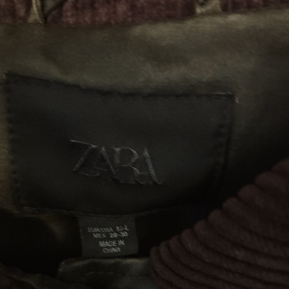 Zara Corduroy Collar Waxed Trench - Picture 3 of 8